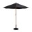 Bolero Round Parasol 2.5m Diameter Black