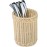 APS Polypropylene Round Rattan Cutlery Basket 125mm