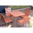 Bolero Amalfi Slatted Square Steel Folding Table Terracotta 700mm