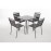 Bolero Amalfi Slatted Square Steel Folding Table Grey 700mm