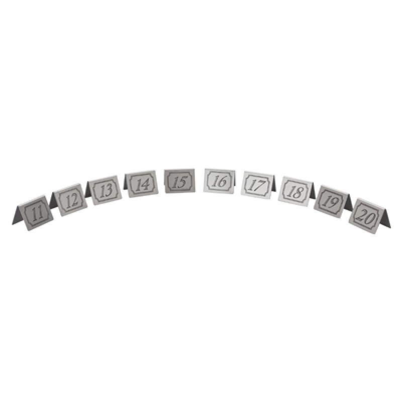 Beaumont Stainless Steel Table Numbers 11-20