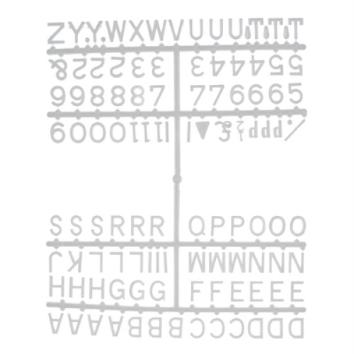 Beaumont 12mm Letter Set (660 characters) White