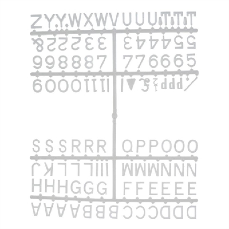 Beaumont 12mm Letter Set (660 characters) White