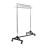 Black and Chrome Garment Rail with 25 Captive Steel Hangers