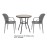 Bolero Marston Round Outdoor Table Black 700mm