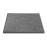 Bolero Black Brushed Mix Outdoor Tempered Glass Table Top Square Grey Trim 700mm