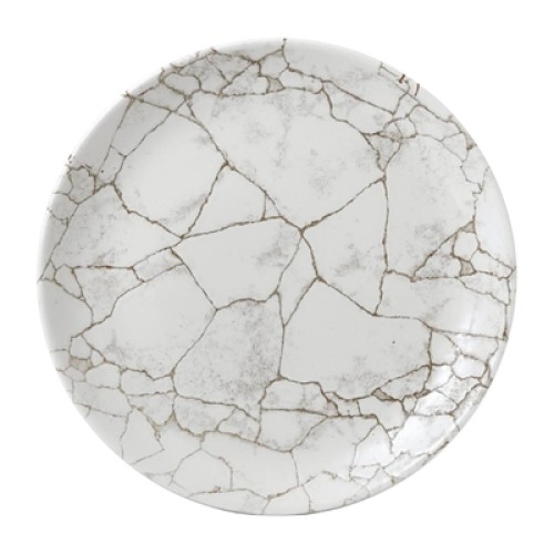 Studio Prints Kintsugi Agate Grey Coupe Plates 288mm (12 Pack)