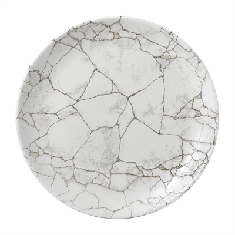 Studio Prints Kintsugi Agate Grey Coupe Plates 288mm (12 Pack)