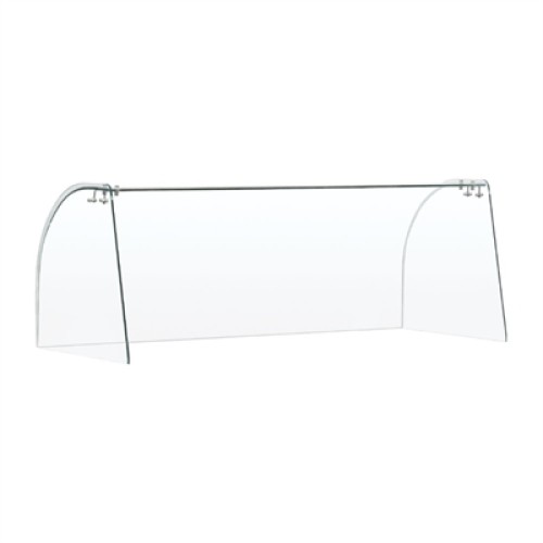 Curved Glass Sneeze Guard Assembly
