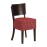 Asti Padded Dark Walnut Dining Chair with Red Diamond Deep Padded Seat and Back (2 Pack)