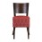 Asti Padded Dark Walnut Dining Chair with Red Diamond Deep Padded Seat and Back (2 Pack)