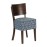 Asti Walnut Dining Chair with Blue Padded Seat and Back (2 Pack)