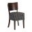 Asti Padded Dark Walnut Dining Chair with Black Diamond Deep Padded Seat and Back (2 Pack)