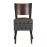Asti Padded Dark Walnut Dining Chair with Black Diamond Deep Padded Seat and Back (2 Pack)