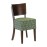 Asti Padded Dark Walnut Dining Chair with Green Diamond Deep Padded Seat and Back (2 Pack)