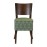 Asti Padded Dark Walnut Dining Chair with Green Diamond Deep Padded Seat and Back (2 Pack)