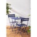 Bolero Perth Dark Navy Pavement Style Steel Folding Chairs (2 Pack)