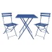 Bolero Perth Dark Navy Pavement Style Steel Folding Chairs (2 Pack)