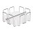 Olympia Cocktail Napkin Holder with Weight 140 x 140mm