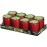 Bolsius Star Light Red Glasses Candles Jars (8 Pack)