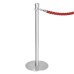 Bolero Flat Base Barrier Posts Brushed Stainless Steel (2 Pack)