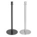 Bolero Flat Base Barrier Posts Brushed Stainless Steel (2 Pack)