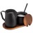APS Acacia Wood And Stainless Steel Milk and Sugar Set