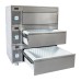 Adande 3 Drawer Variable Temp Fridge Freezer with Standard Castors & Solid Work Top VCS R2 V1