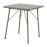 Bolero Amalfi Square Slatted Steel Folding Table Olive Green 700mm
