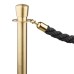 Bolero Flat Base Barrier Banner Posts Brushed Brass (2 Pack)