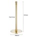 Bolero Flat Base Barrier Banner Posts Brushed Brass (2 Pack)