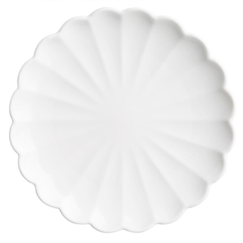 Olympia Bloom Scalloped Plates White 175mm (6 Pack)