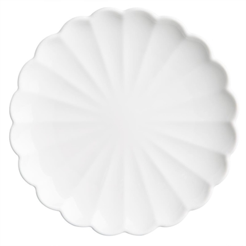 Olympia Bloom Scalloped Plates White 175mm (6 Pack)