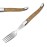 Comas Alps Pakka Wood Steak Forks (6 Pack)