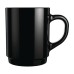 Arcoroc Opal Stackable Mugs Black 250ml (6 Pack)
