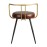 Aulenti Leather Low Cocktail Stool Claret Red