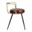 Aulenti Leather Low Cocktail Stool Claret Red