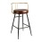 Aulenti Leather Bar Height Cocktail Stool Claret Red