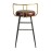 Aulenti Leather Bar Height Cocktail Stool Claret Red